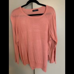 Salmon colored knit sweater